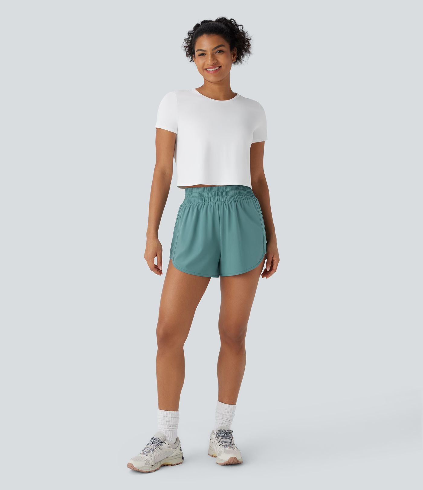 Short de randonnée Breezeful™ taille haute à séchage rapide avec poche zippée dos et ourlet arrondi