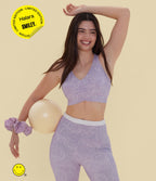 Brassière de sport training Halara X Smiley® Halara UltraSculpt™ maintien moyen col V dos nageur