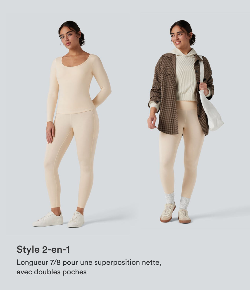 Legging chauffant taille haute Halara HeatCore avec poches