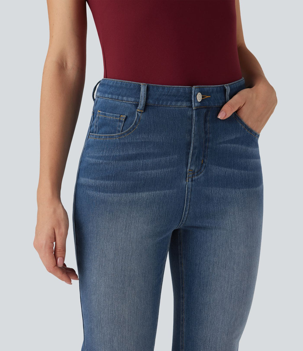 Jean évasé Halara Flex™ taille haute avec poches