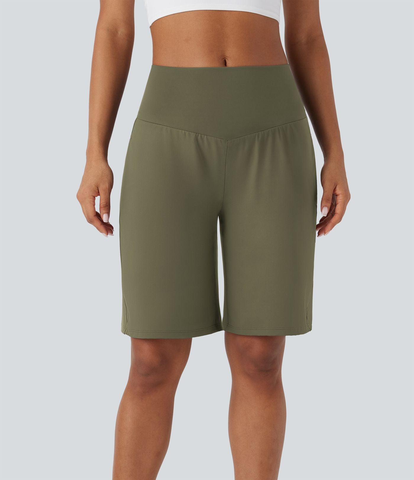 Bermuda SoftlyZero™ Airy de yoga taille haute avec poches multiples et effet frais InstantCool