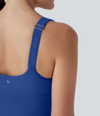 Robe active de yoga 2-en-1 Softlyzero™ Plush avec bretelles ajustables, armatures push-up, dos nu et poches-Easy Peasy
