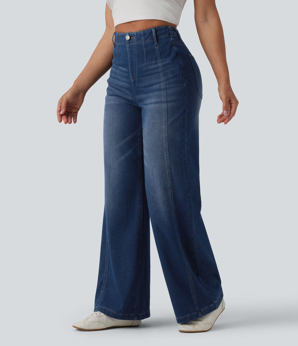 Halara Flex™ Jean large casual gainant taille haute avec poches