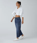 Jean Barrel 7/8 taille basse Halara Flex™ avec poches zippées