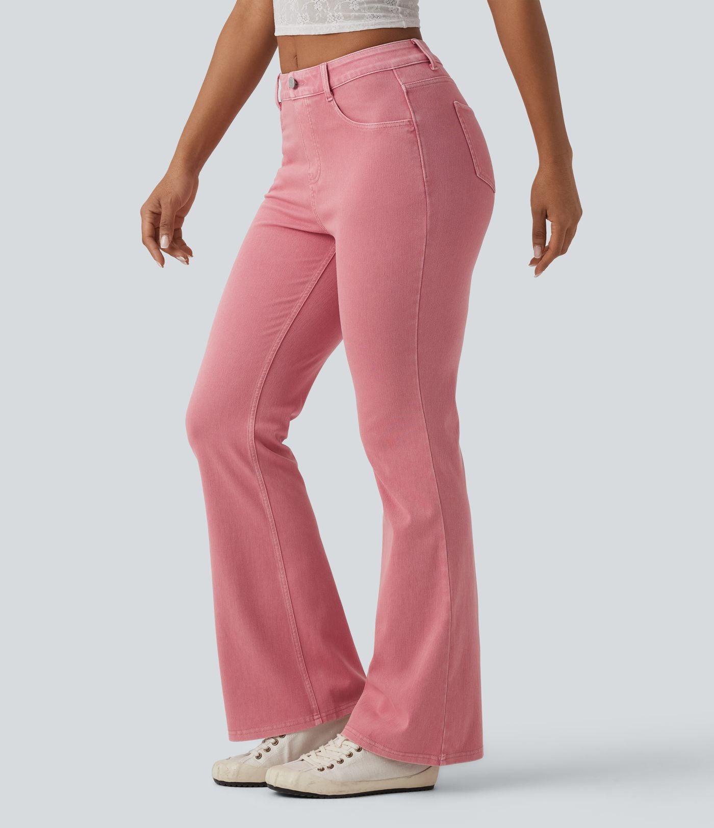 Halara Flex™ Jean évasé casual coloré taille haute avec poches