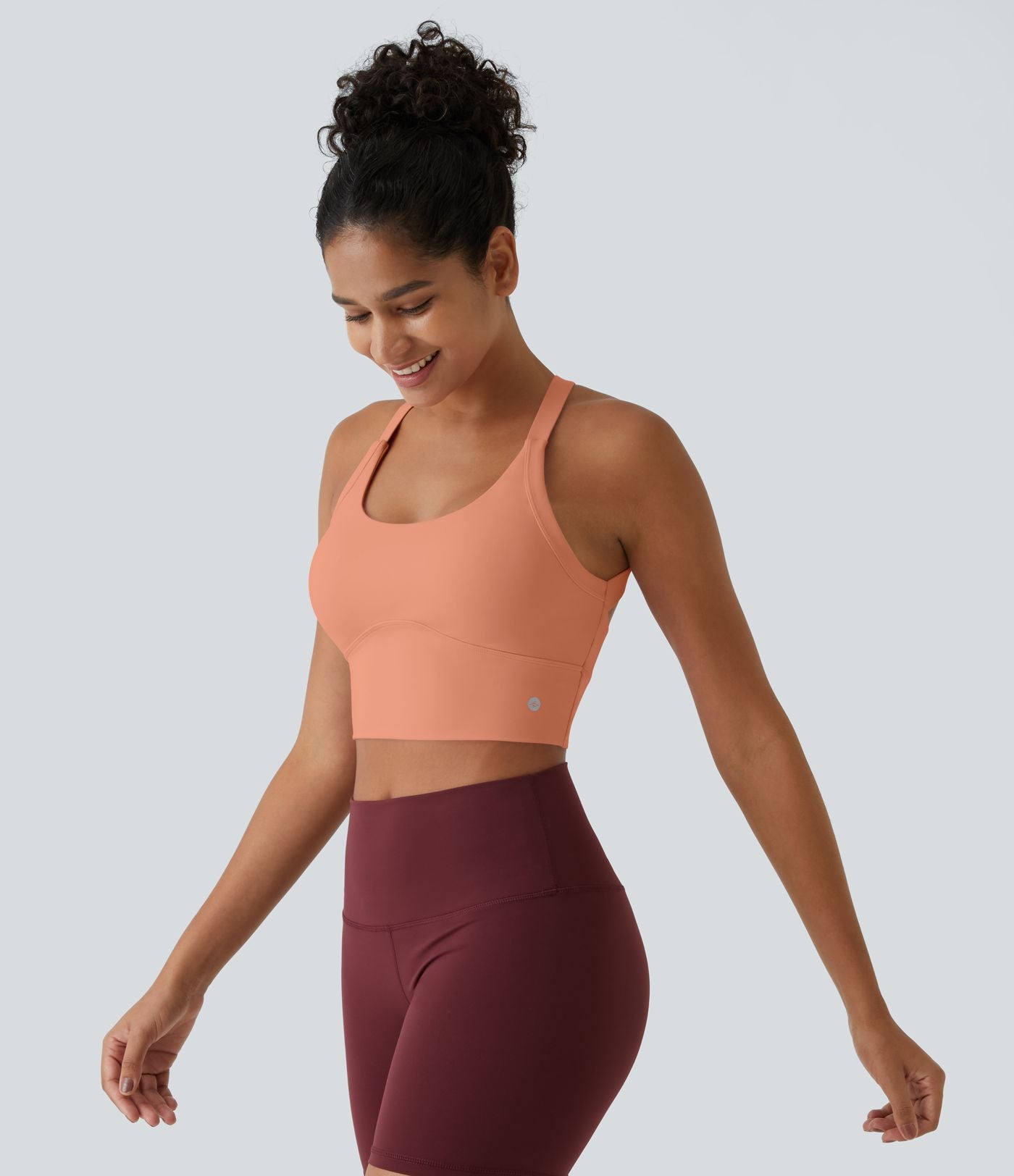 Débardeur yoga court SoftlyZero™ Plush à découpes A-C