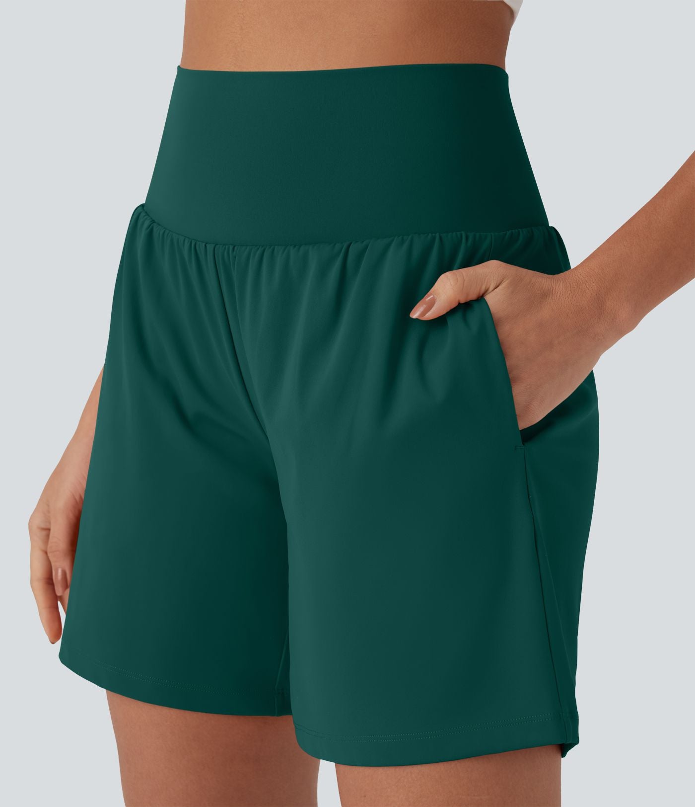 Short de yoga SoftlyZero™ Airy 2-en-1 taille très haute avec poches et effet frais InstantCool 17,5 cm