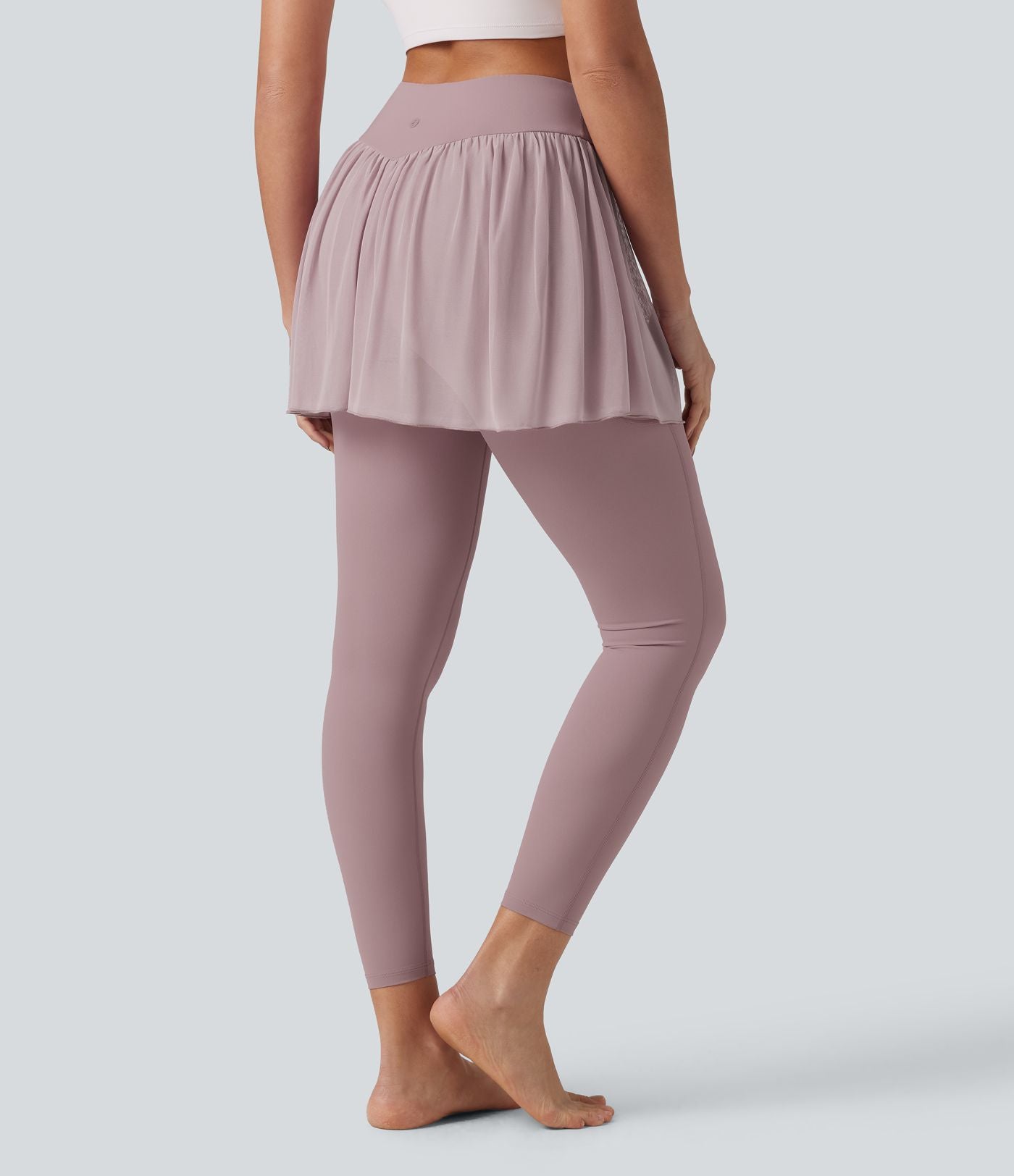 Legging de sport 2-en-1 SoftlyZero™ effet frais InstantCool taille haute avec mesh contrastant et poches, protection solaire UPF50+