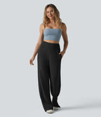 SpacerTek™ Jogging casual large taille haute ventre plat avec poches