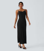 Robe longue décontractée dentelle 2 pièces manches longues