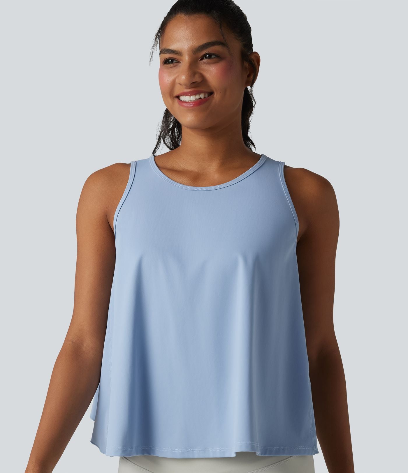 SoftlyZero™ QuickDry Débardeur yoga ample croisé à ourlet volanté