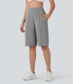 Short bermuda d'entraînement SoftlyZero™ Airy, jambe droite, taille haute avec poches latérales, à effet frais InstantCool, protection solaire UPF50+
