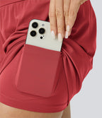 Short yoga 2-en-1 SoftlyZero™ Airy effet frais InstantCool taille très haute 12,5 cm avec poches, longueur allongée