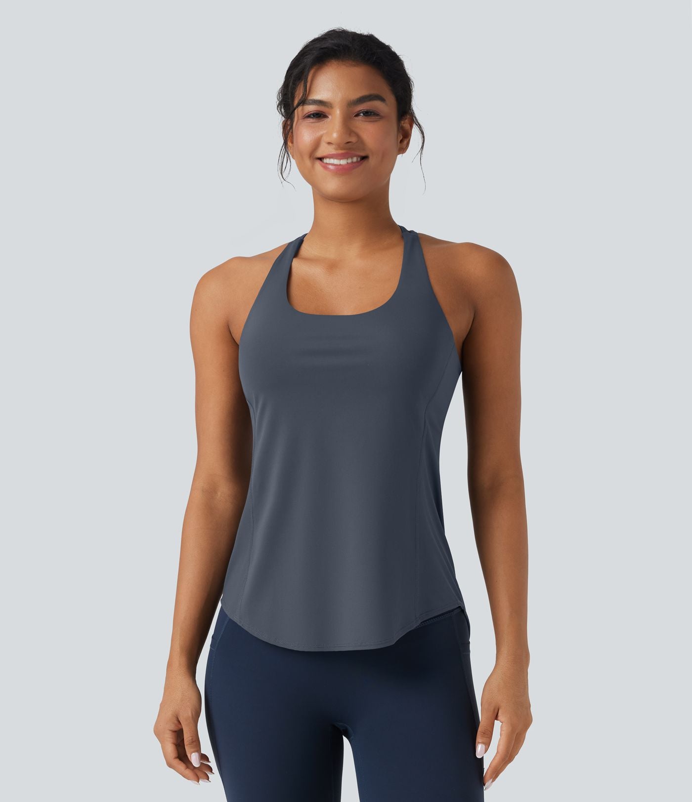 Débardeur running Halara UltraSculpt™ col rond dos croisé bonnets E-G