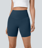 Short cycliste 17,5 cm d'entraînement gainant taille haute avec poches Halara UltraSculpt™