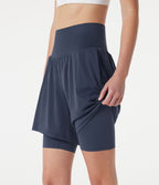 Short de yoga SoftlyZero™ Airy 2-en-1 taille très haute effet frais InstantCool 22,9 cm avec poches