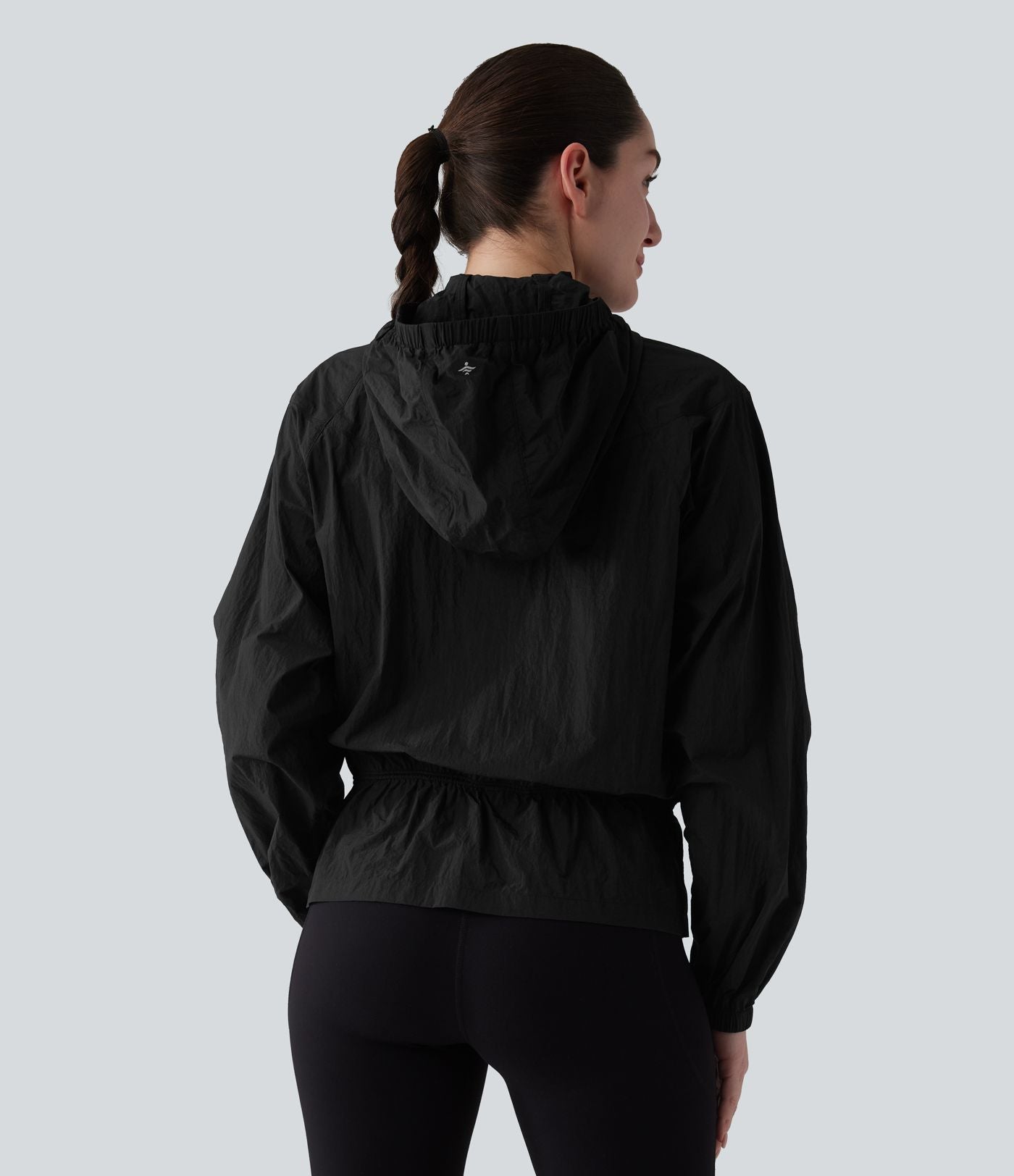 Coupe-vent casual à capuche avec cordon de serrage et poches
