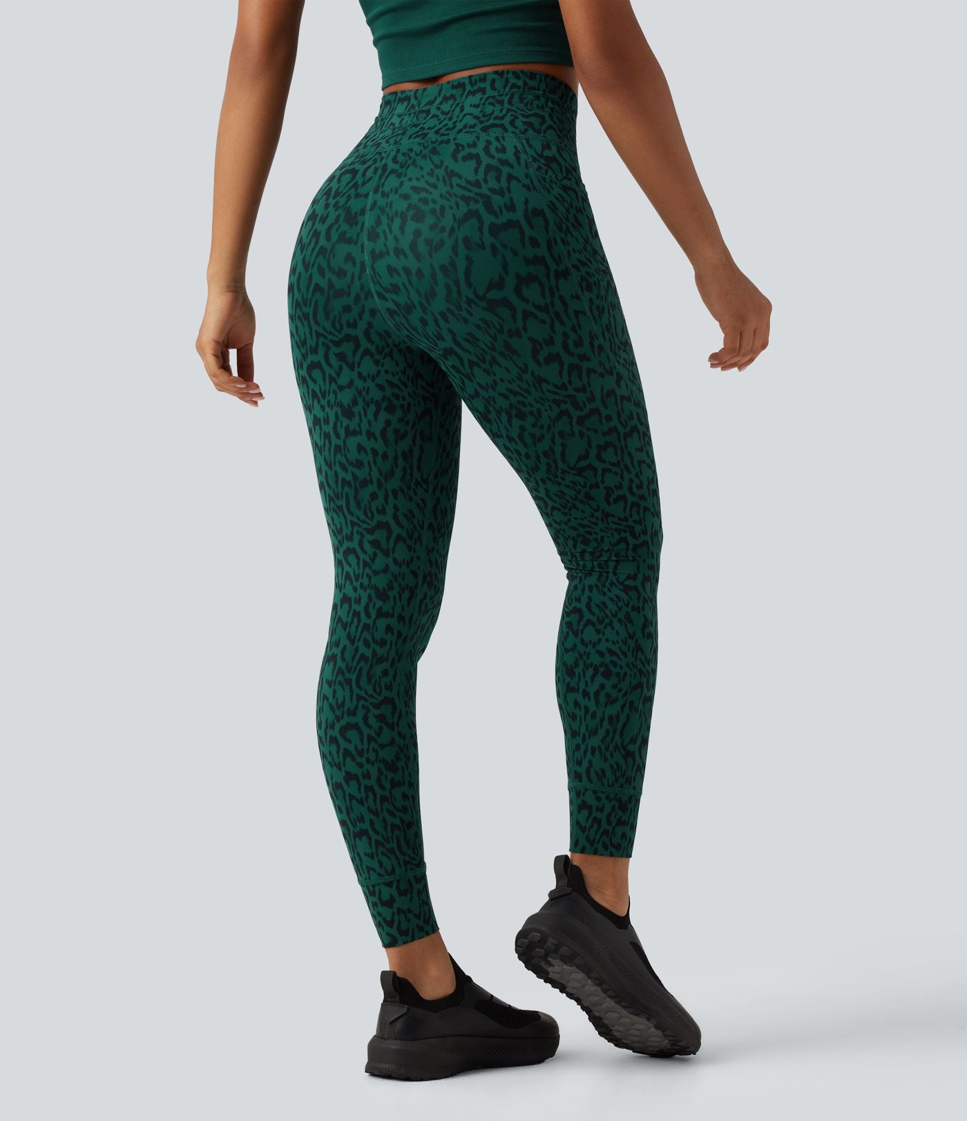 Legging de yoga taille haute imprimé léopard avec cordon de serrage Halara UltraSculpt™ et poches