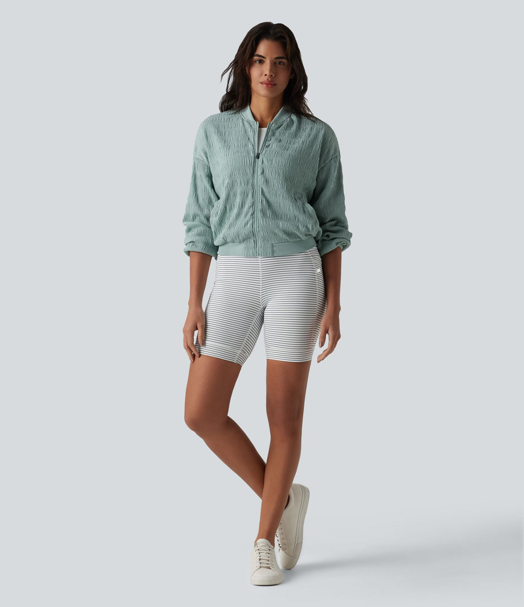 Veste bomber casual manches longues avec poches