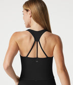 Débardeur SoftlyZero™ Airy décontracté col cœur dos nu froncé brassière intégrée effet frais InstantCool