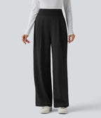 Pantalon tailleur jambes droites taille haute gainant Halara Flex™ DayStretch avec poches