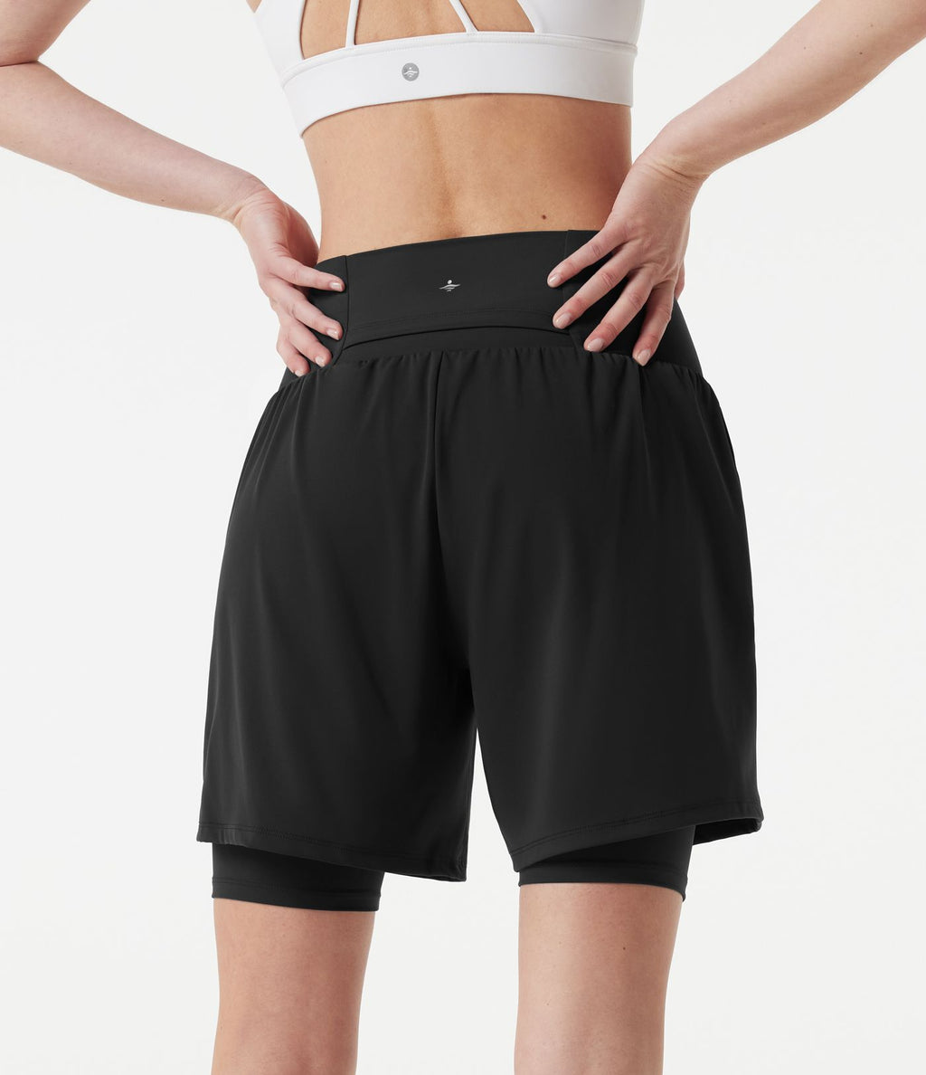 Short de yoga SoftlyZero™ Airy 2-en-1 taille très haute effet frais InstantCool 22,9 cm avec poches