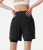Short de yoga SoftlyZero™ Airy 2-en-1 taille très haute effet frais InstantCool 22,9 cm avec poches
