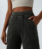 Halara Flex™ Taille Mi-Haute Multiples Poches Jambe Droite Jean Cargo Décontracté Extensible