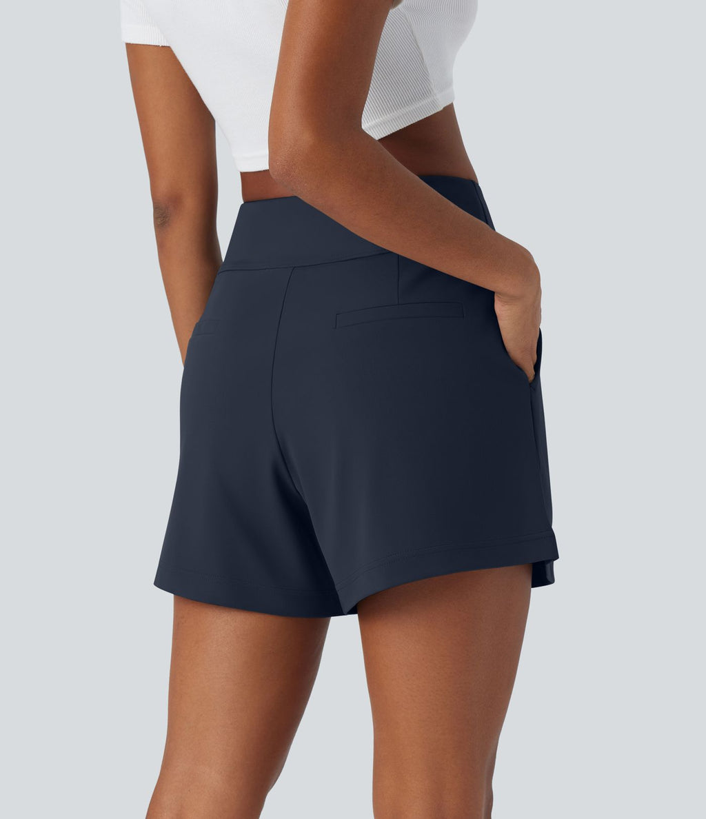 Short de travail large taille haute DayStretch avec poches