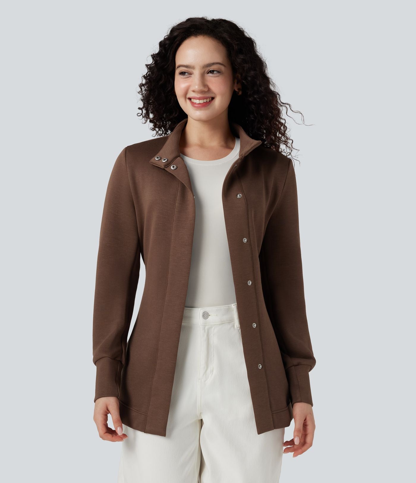 Manteau SpacerTek™ col montant, manches longues, ceinturé, avec poches