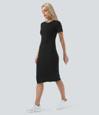 Robe Midi Chill Ruchée à Ourlet Fendu - Wonder