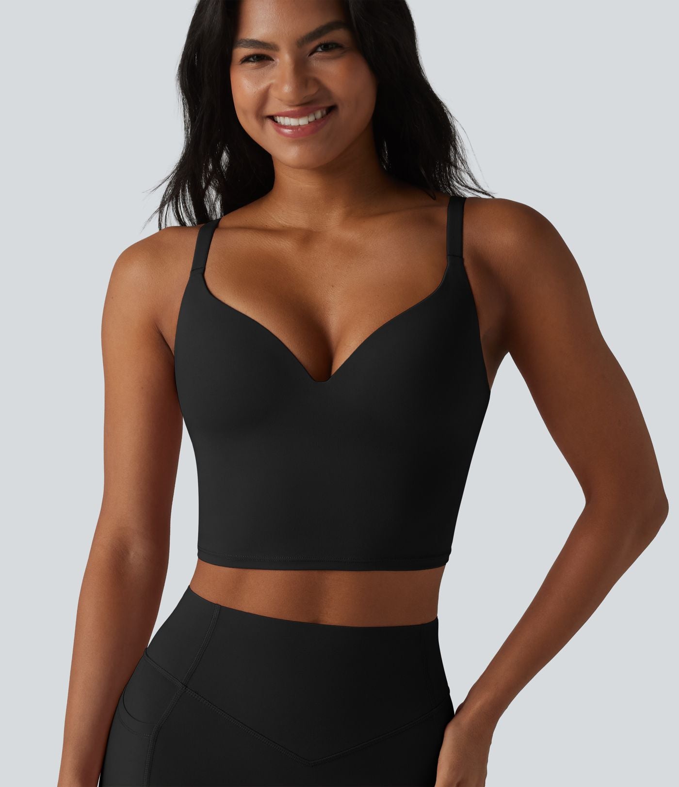 Halara UltraSculpt™ Débardeur yoga push-up à bretelles croisées réglables et coussinets non amovibles