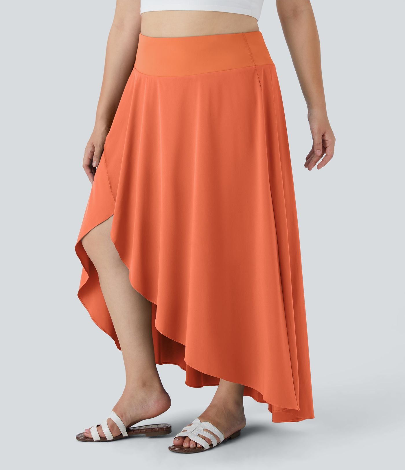 Breezeful™ Taille Haute à Volants 2 en1 Fluide Sèchement Rapide Quotidien Causal Grande Taille