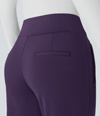 Pantalon tailleur évasé taille mi-haute Halara Flex™ DayStretch avec zip latéral et poches