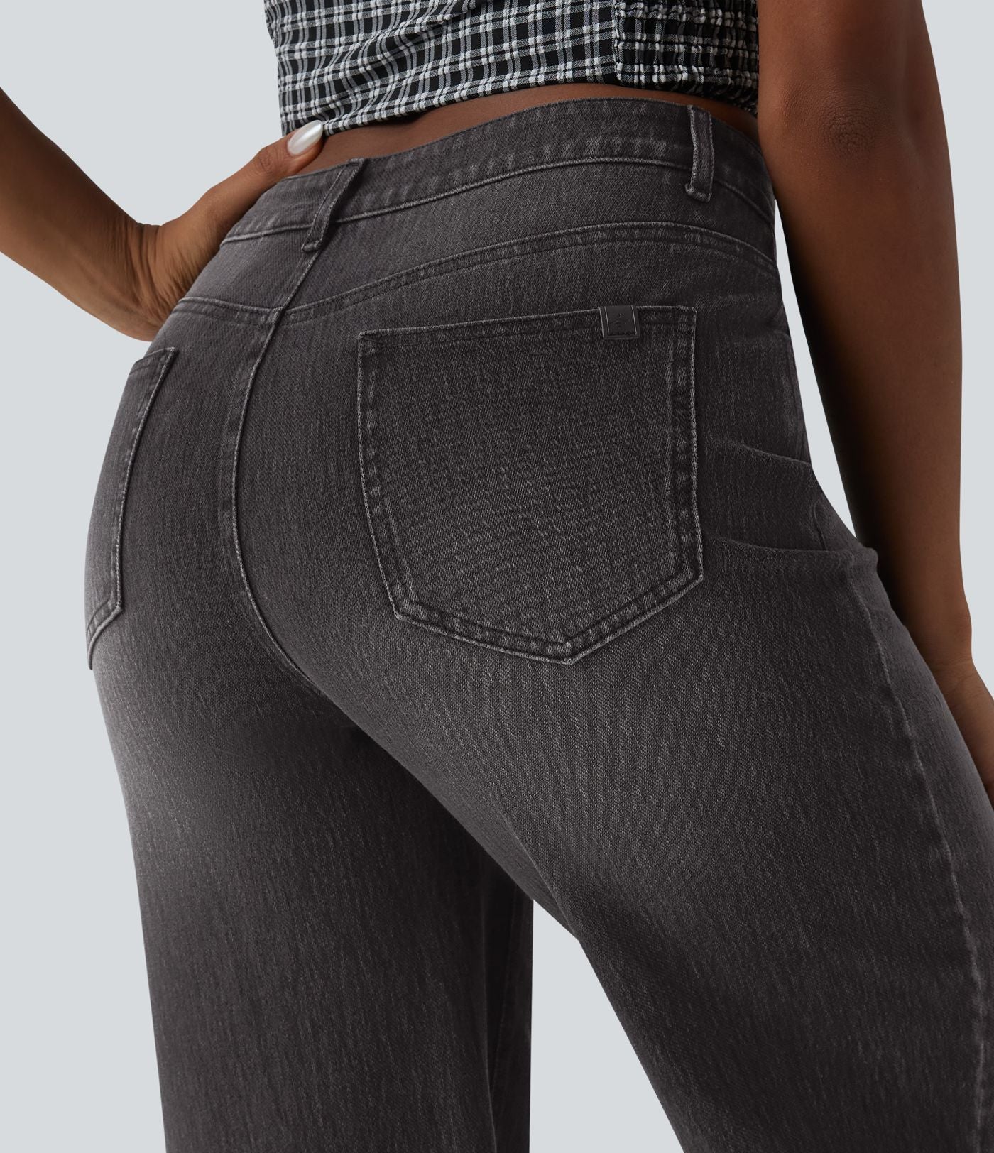 Halara Flex™ Jean large 7/8 taille mi-haute avec poches