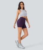 Short cycliste 12,5 cm d'entraînement gainant galbant taille haute avec effet scrunch et poches Halara UltraSculpt™