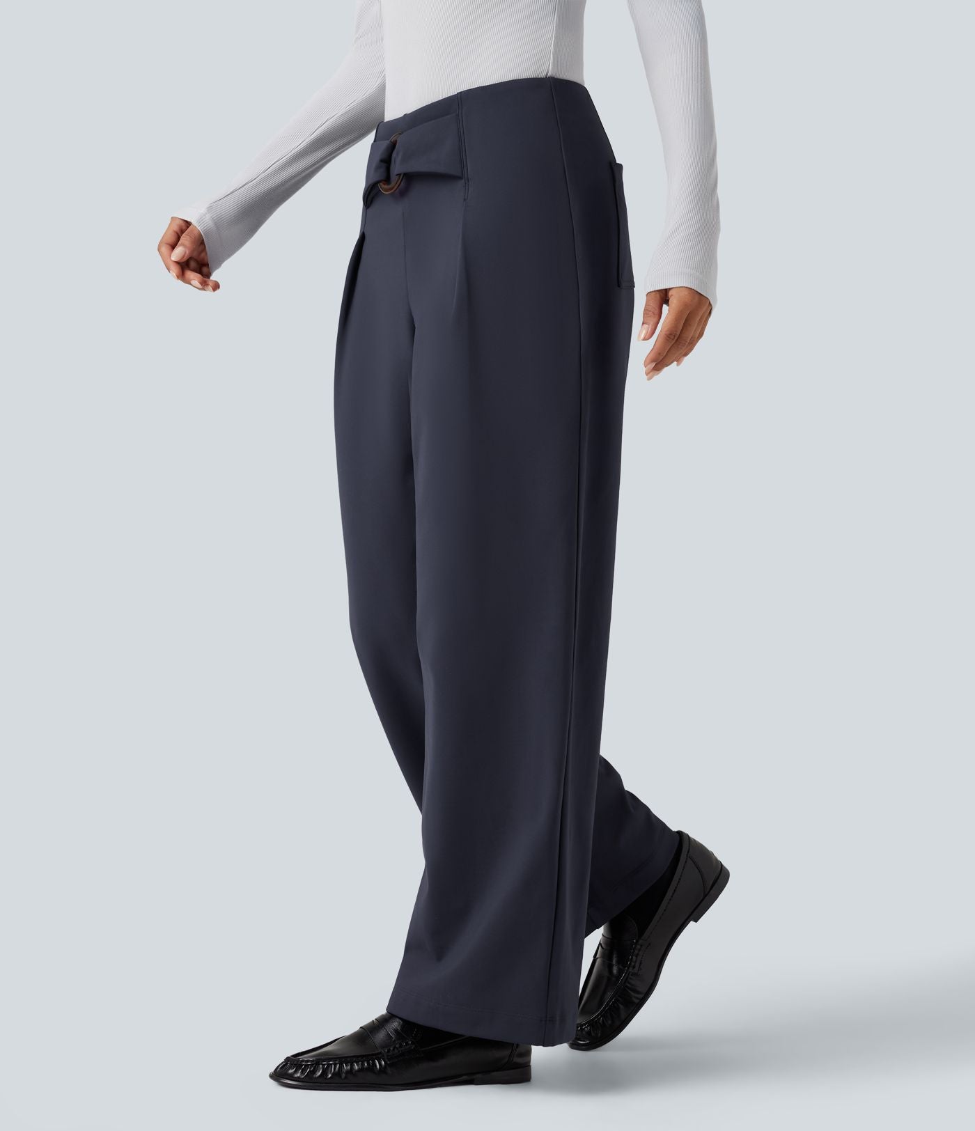 Pantalon tailleur thermique SoftlyZero™ Plush coupe droite taille mi-haute avec poches