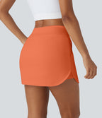 Softlyzero™ QuickDry Jupe de golf courte deux-en-un à taille haute avec poches latérales, ourlet arrondi, cordon de serrage - Poche pour tee de golf