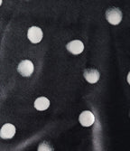 Robe mariage maxi en satin à pois froncée avec fermeture éclair invisible et lien noué dans le dos pour demoiselle d'honneur et invitée de mariage