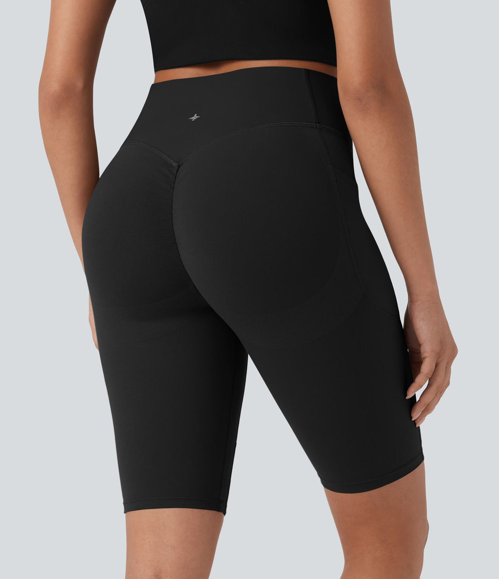 Short cycliste 12,5 cm d'entraînement gainant taille haute avec poches Halara UltraSculpt™