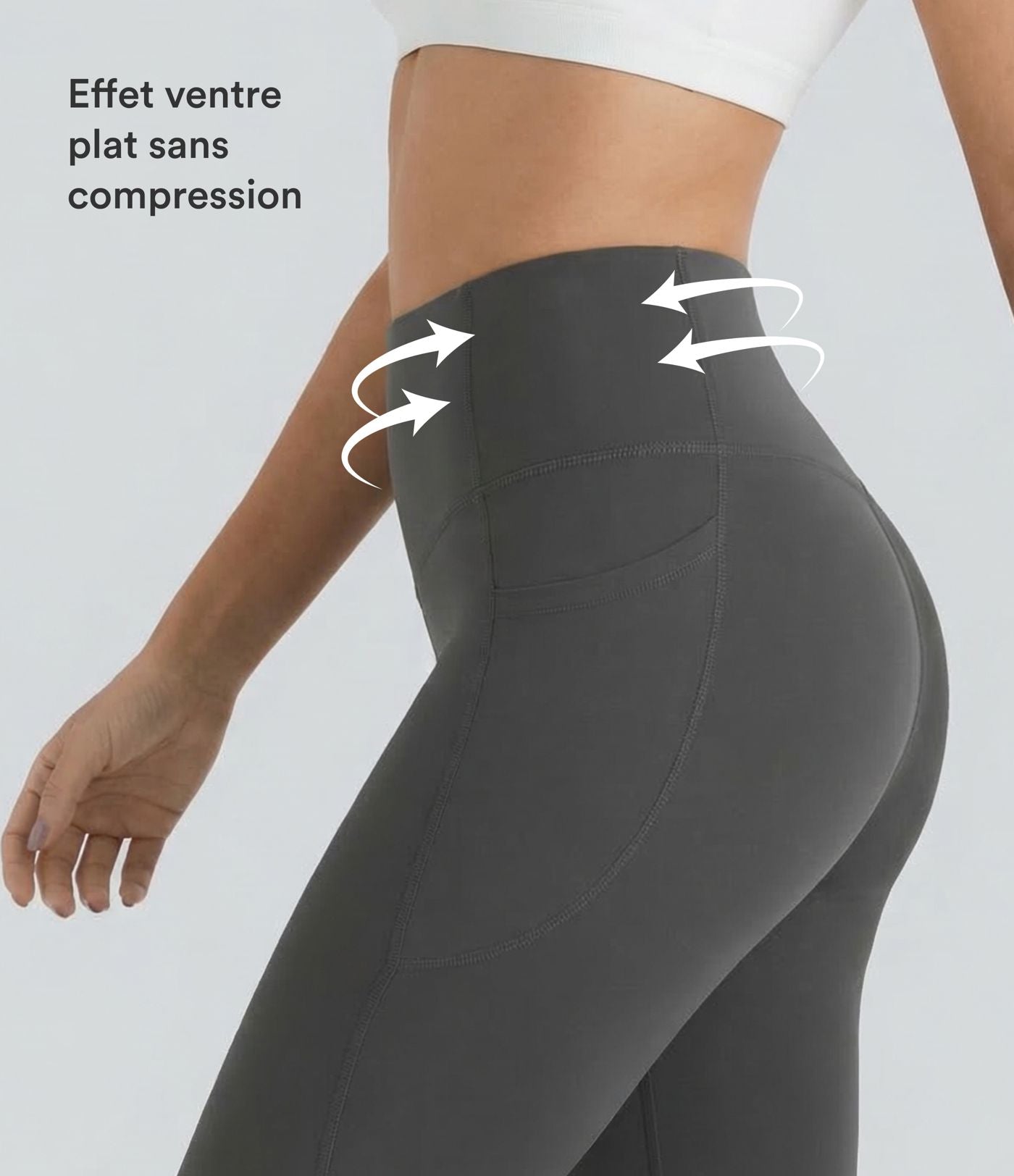 Legging corsaire d'entraînement gainant galbant taille haute avec poches Halara UltraSculpt™