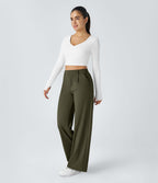 Pantalon tailleur Halara Flex™ DayStretch coupe droite taille haute avec poches