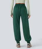 Jogging de running taille haute avec poches et cordon de serrage