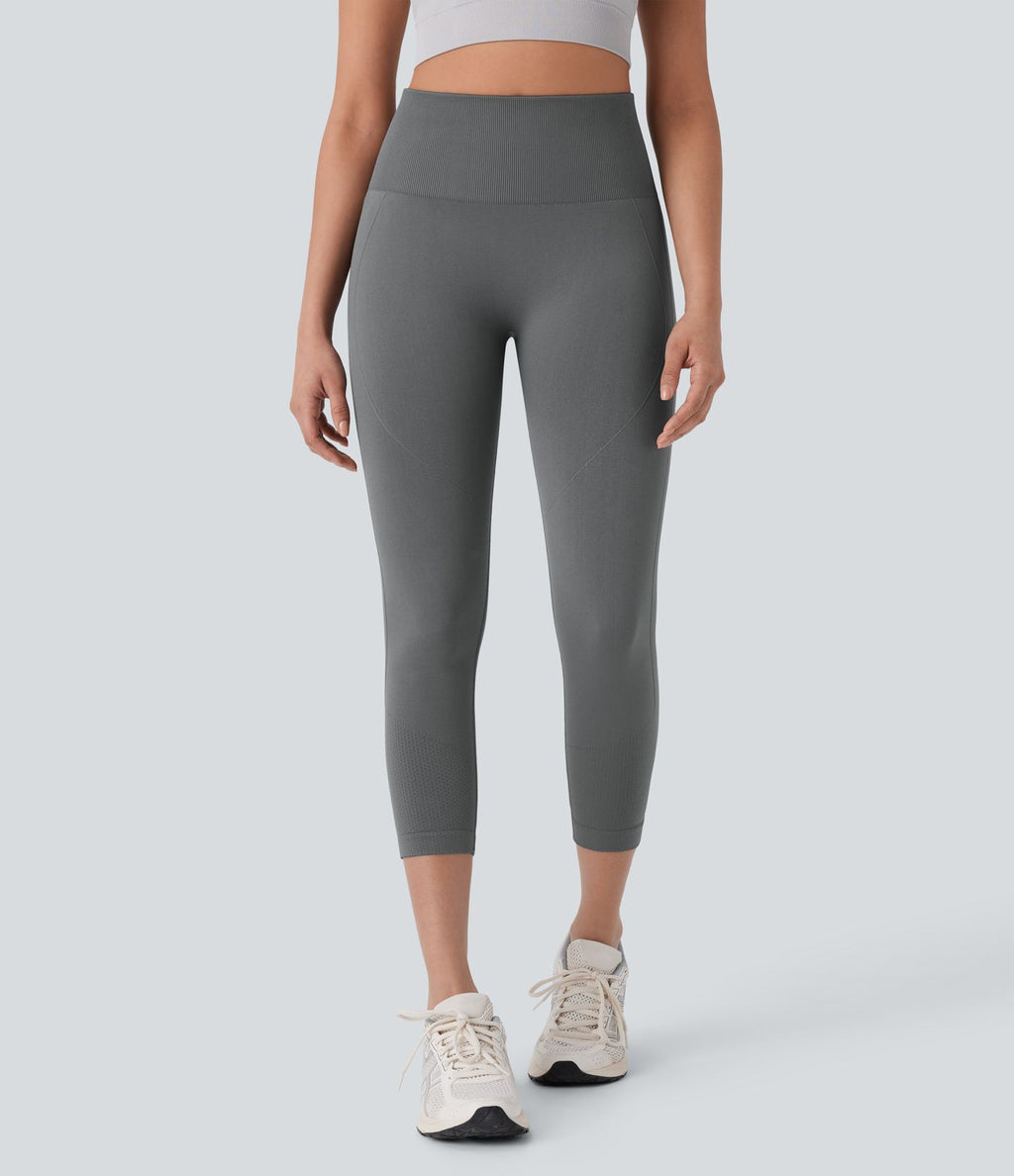Legging capri yoga gainant effet push-up taille haute sans couture OneForm Seamless Flow