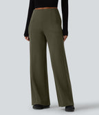 Pantalon casual SpacerTek™ large taille haute avec poches zippées