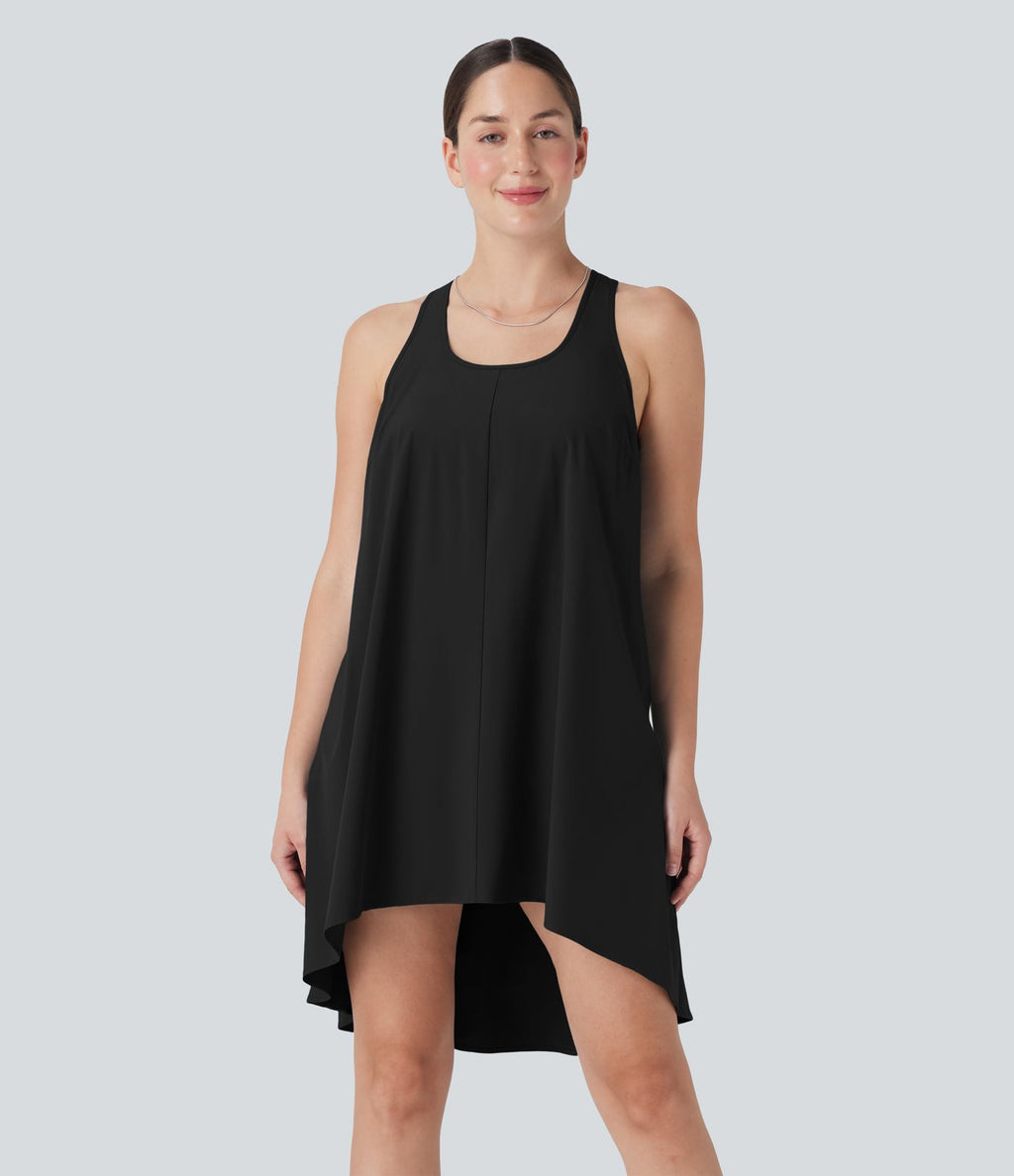 Robe décontractée mini Breezeful™ dos nageur fluide asymétrique séchage rapide avec poche E-G