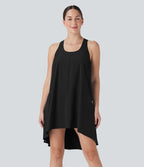 Robe décontractée mini Breezeful™ dos nageur fluide asymétrique séchage rapide avec poche E-G
