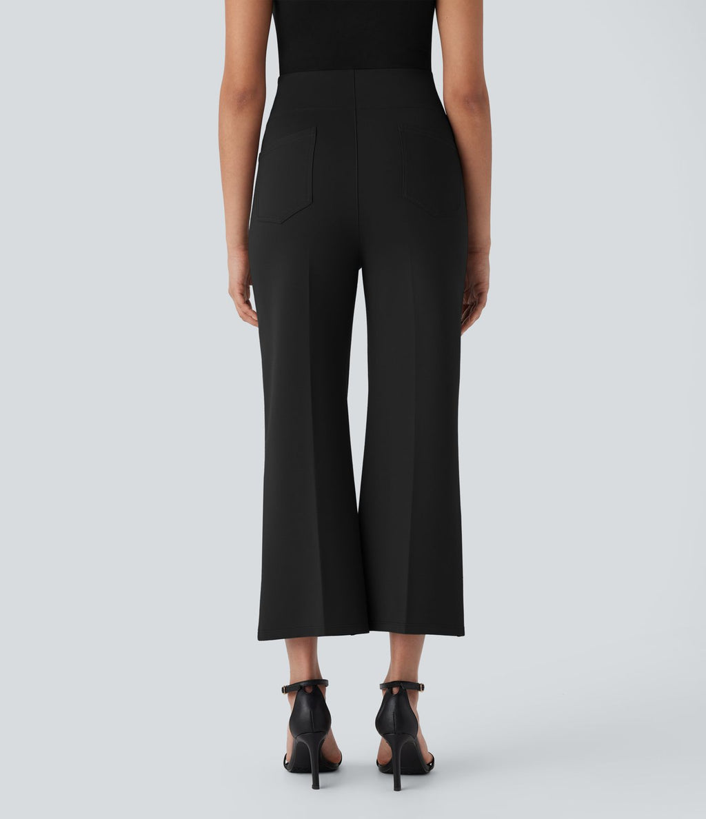 Pantalon de travail court gainant taille haute Halara Flex™ avec poches