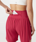 Short de yoga SoftlyZero™ Airy taille ultra-haute cordon 2-en-1 effet frais InstantCool 17,5 cm avec poches