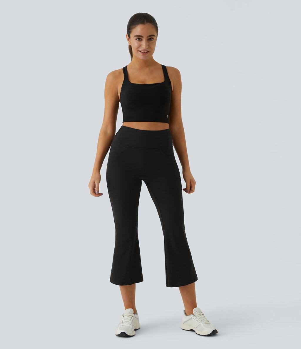 Legging yoga capri évasé taille haute DayStretch avec poches